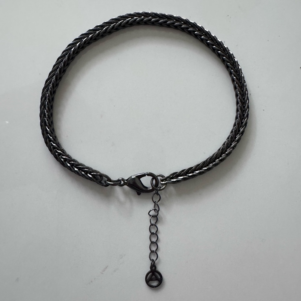 Aldo Gunmetal Braided bracelet